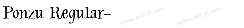 Ponzu Regular字体转换